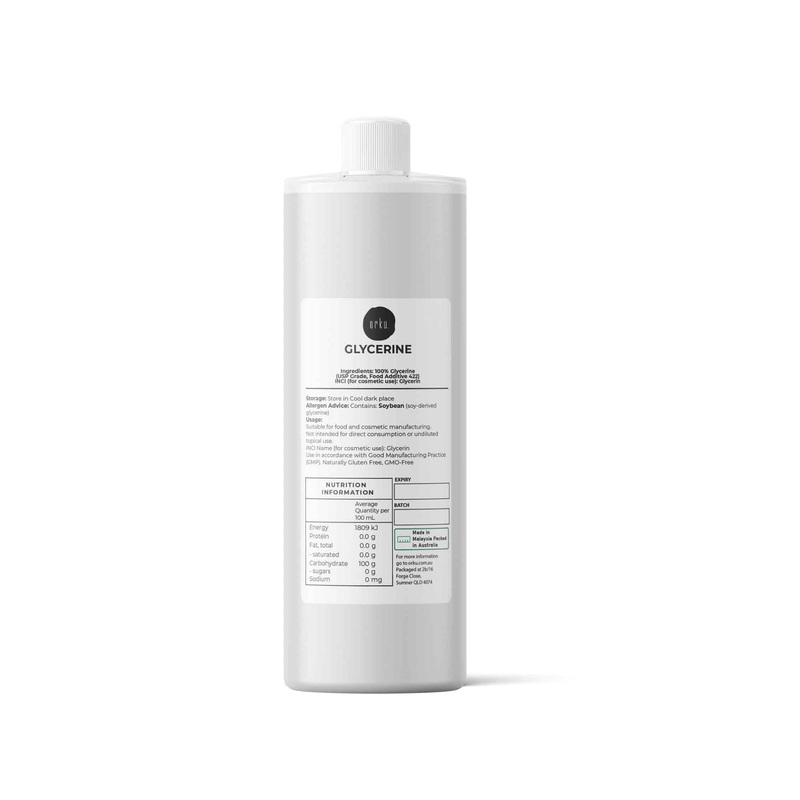 Orku 250ml Glycerine 99.9% Pure USP Food + Cosmetic Grade  Vegetable Glycerol