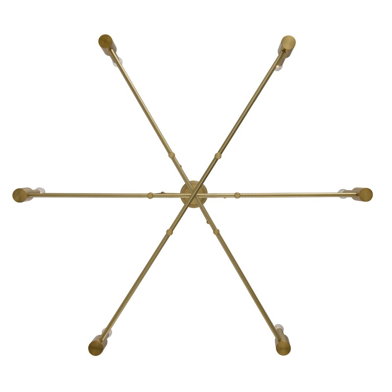 Six Light Chandelier from the Kingston Collection in Winter Brass Finish by Kalco