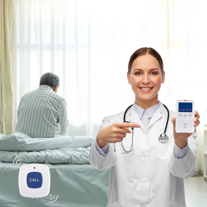 VEVOR Early Alert Bed Alarm System Wireless Bed Sensor Pad & Call Button Pager