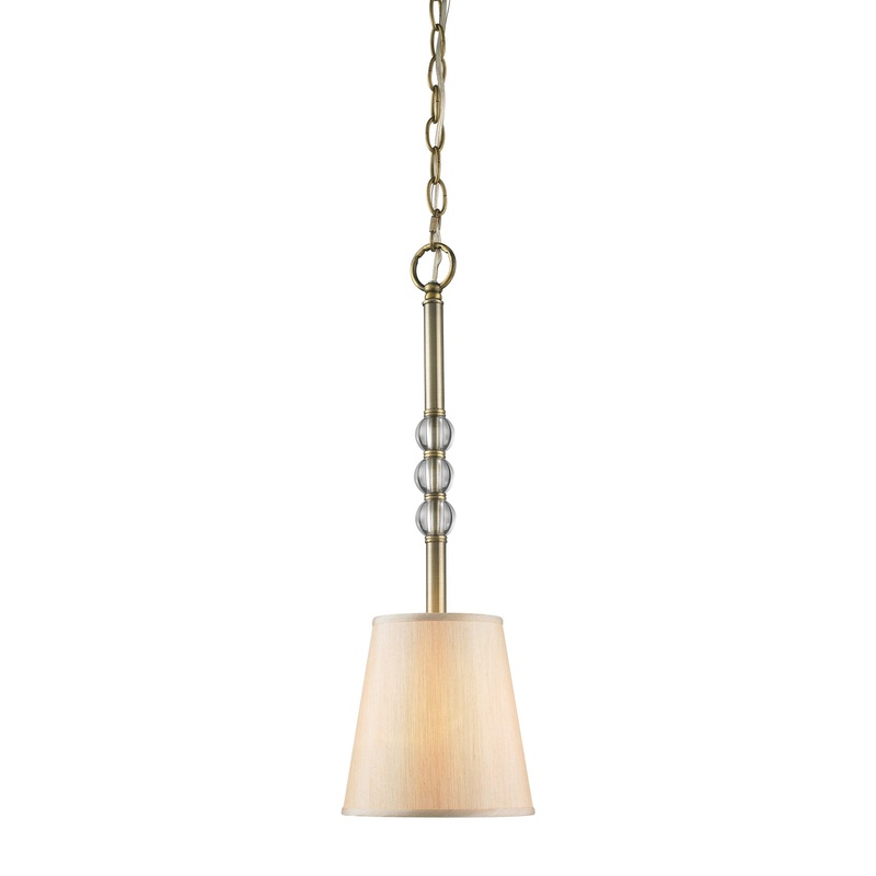 Waverly 1 Light Wall Sconce in Aged Brass with Silken Parchment Shade