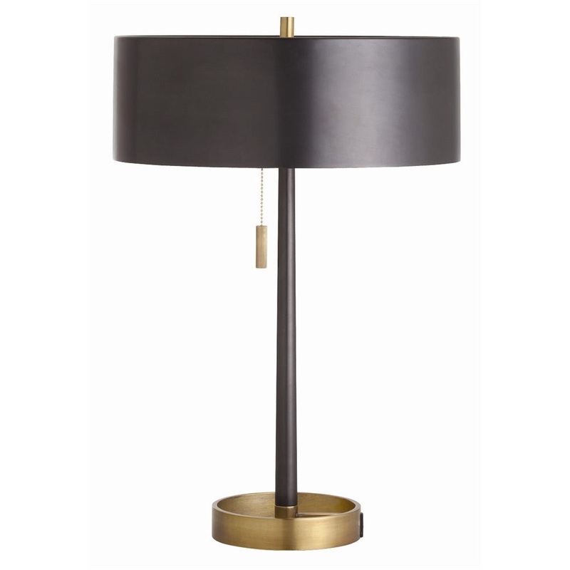 Arteriors 49675 Violetta Two Light Table Lamp Black