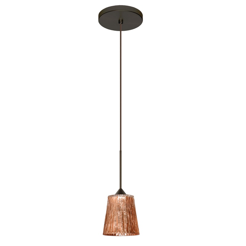 Besa 1XT-5125CF-BR Nico One Light Pendant Bronze