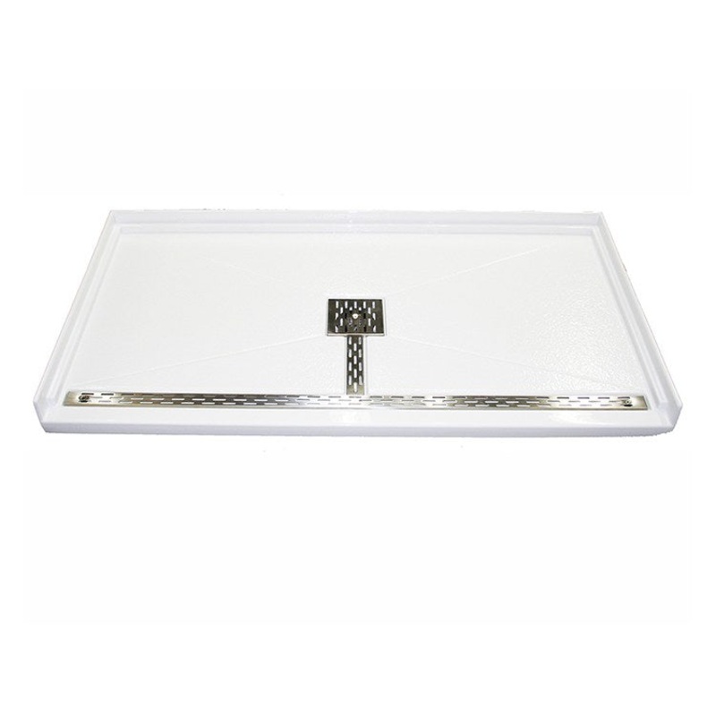 Designer Collection 60″ x 42″ Acrylic Shower Base with Barrier-Free Threshold – White
