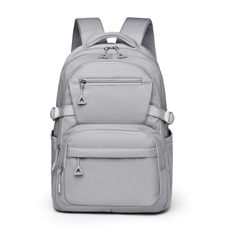 Grey Trendy Korean-Style Large-Capacity Backpack for Women – 14 Laptop Travel Bag”