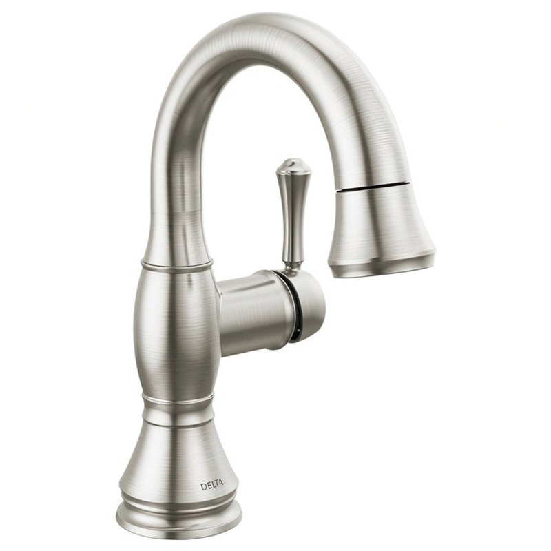 Lavatory Faucet Cassidy 1 Lever ADA WaterSense Brilliance Stainless Pull Down 1.2 Gallons per Minute