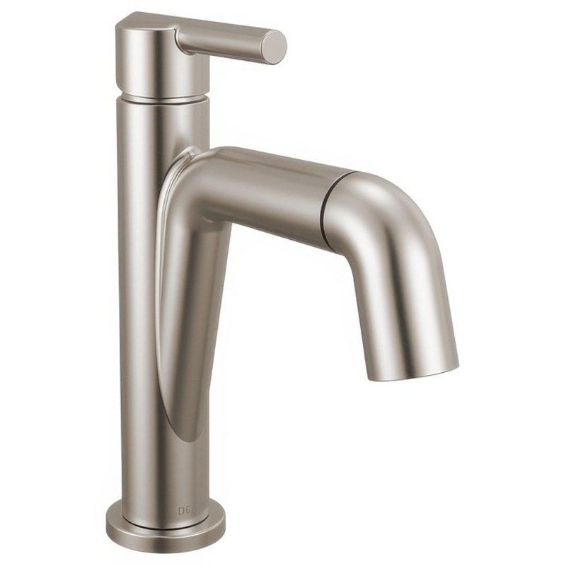 Lavatory Faucet Nicoli 1 Lever ADA WaterSense Brilliance Stainless 1.2 Gallons per Minute Deck Mount Pop-Up 1 Hole