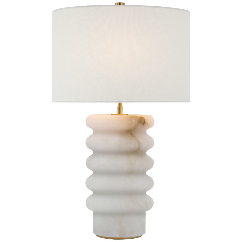 LED Table Lamp from the Onda Collection in Alabaster Finish by Visual Comfort Signature