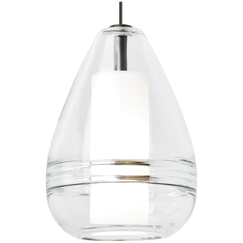 Mini Ella Pendant MonoRail Satin Nickel Clear