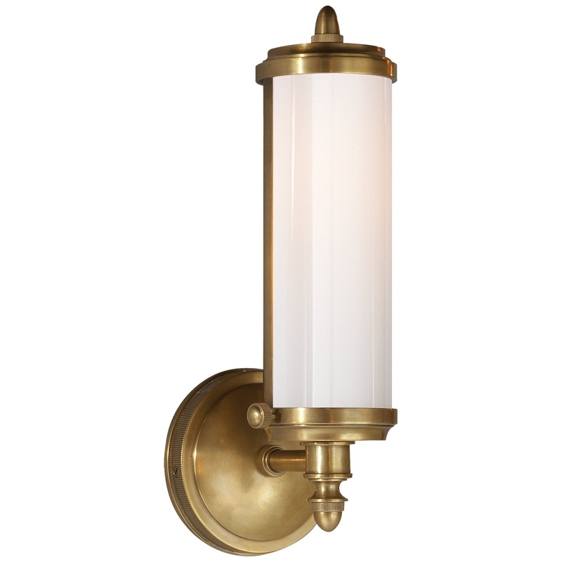 One Light Bath Sconce from the Merchant Collection in Hand-Rubbed Antique Brass Finish by Visual Comfort Signature