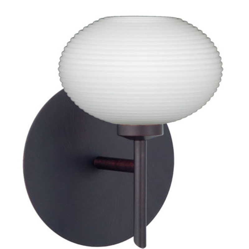 One Light Wall Sconce from the Lasso Collection in Bronze Finish by Besa