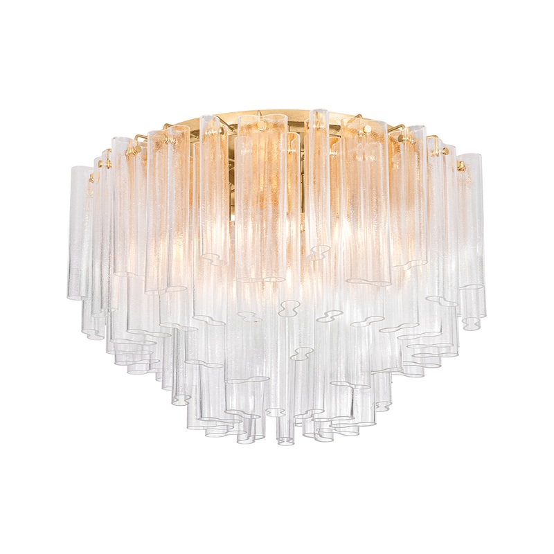 Varenna 15-Light Semi Flush Mount Vintage Gold Leaf