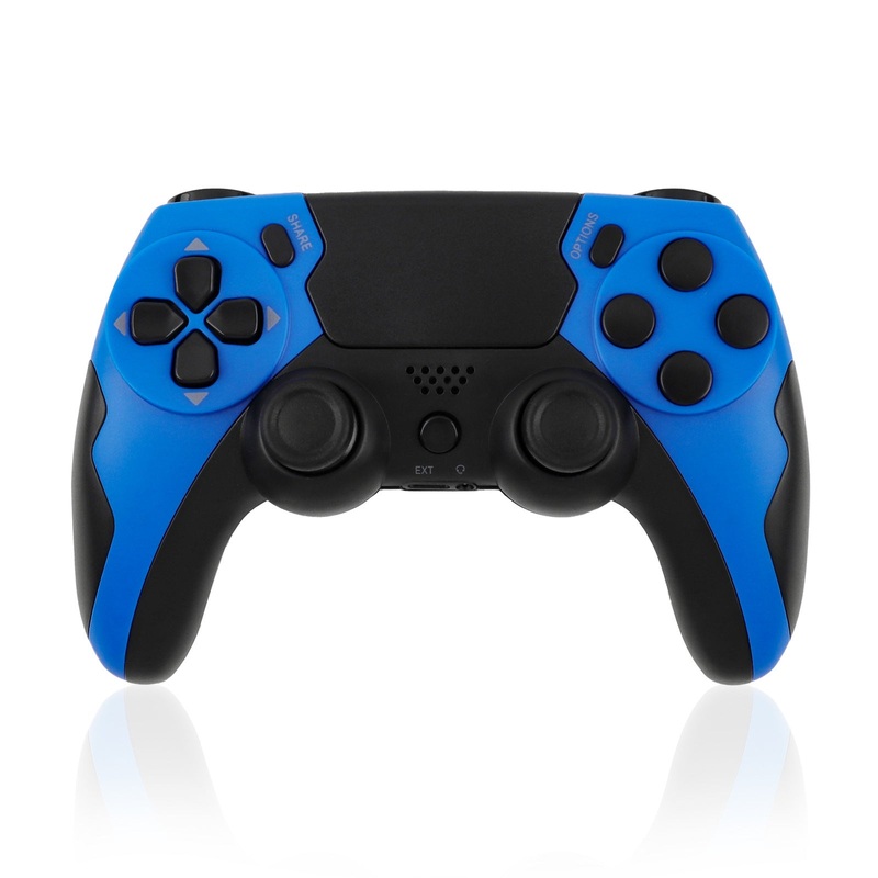 Wireless Gaming Controller – Bluetooth 4.0, Double Motor Vibration, Sensitive Touchpad & 8H Playtime(Blue black)