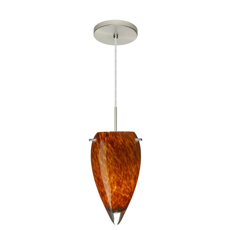 Besa 1JT-412518-LED-SN Juli One Light Pendant Satin Nickel (Discontinued)