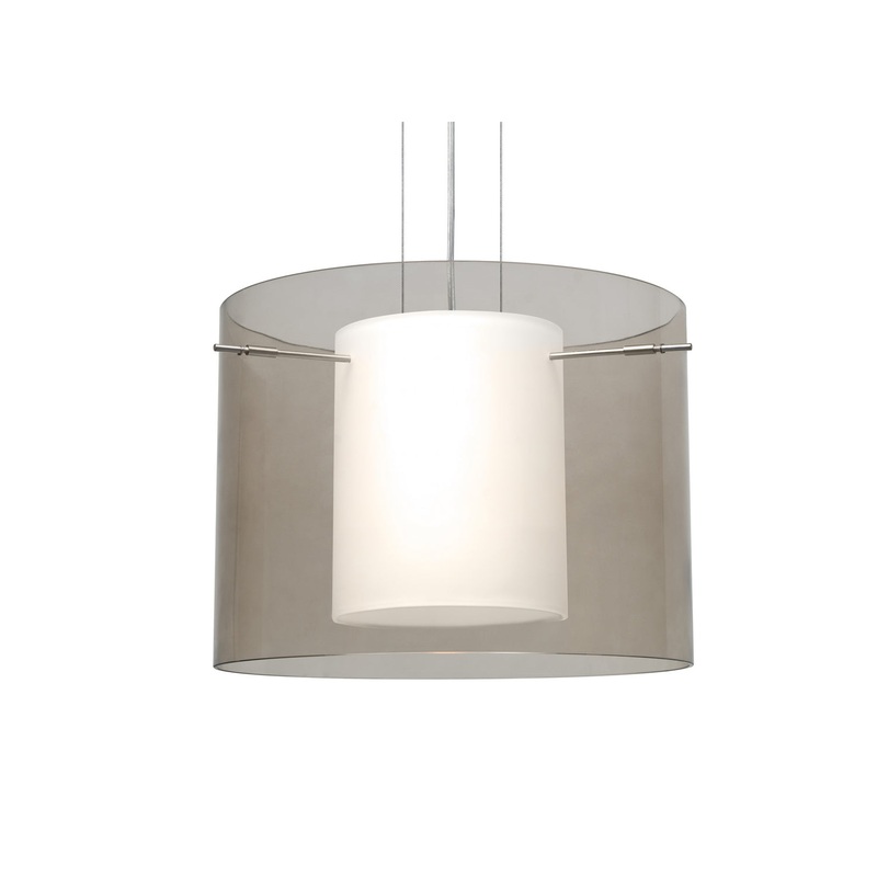 Besa 1KG-S00707-LED-SN Pahu One Light Pendant Satin Nickel