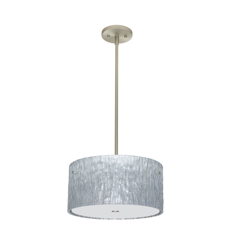 Besa 1KT-4008SS-SN Tamburo Three Light Pendant Satin Nickel (Discontinued)
