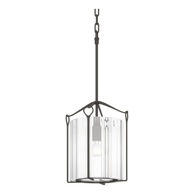 Bow Tall Mini Pendant Dark Smoke Clear Glass (ZM)