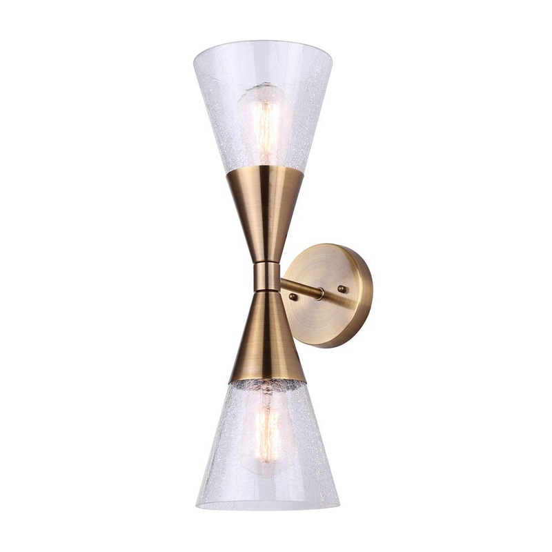 Canarm IWF1101A02GD Lillian Two Light Wall Sconce Gold