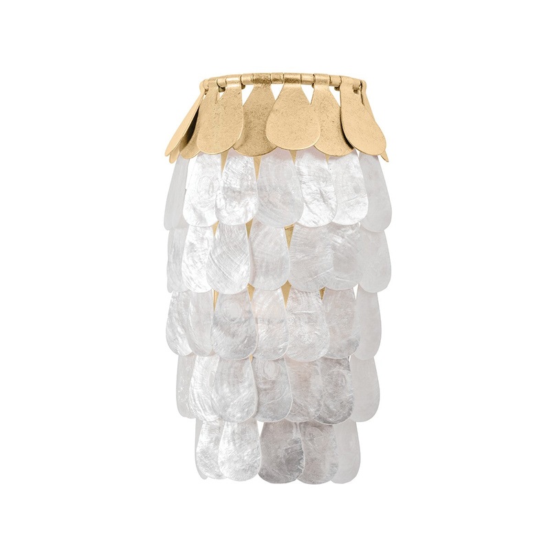 Corbett Lighting 434-12-VGL Coralie Two Light Wall Sconce Vintage Gold Leaf