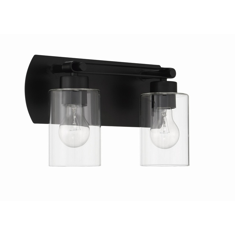 Craftmade 17614FB2 Hendrix Two Light Vanity Flat Black
