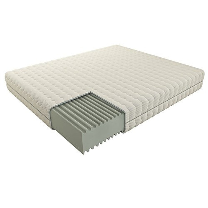 Dormiland – Materasso Ergonomico matrimoniale, mis. 160 x 200 cm in Poliuretano espanso WaterFoam alto 21cm, Anallergico, Antiacaro, Sfoderabile e Lavabile.
