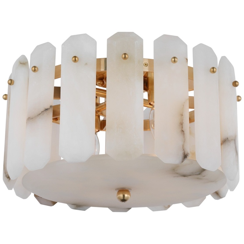 Four Light Flush Mount from the Bonnington Collection in Hand-Rubbed Antique Brass Finish by Visual Comfort Signature