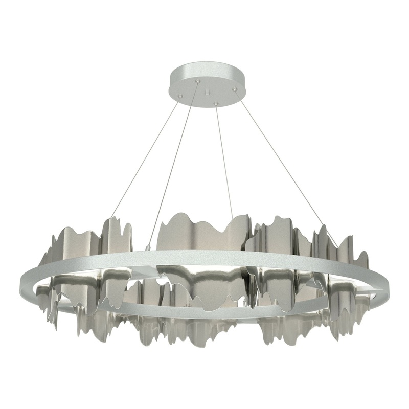 Hildene Circular LED Pendant Vintage Platinum Sterling