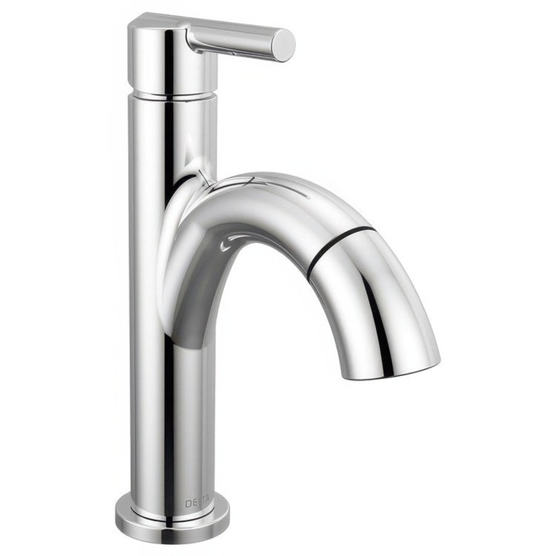 Lavatory Faucet Nicoli 2-3/16 to 6 Inch Spread 1 Lever ADA WaterSense Chrome 1.2 Gallons per Minute Deck Mount Pop-Up 1 Hole