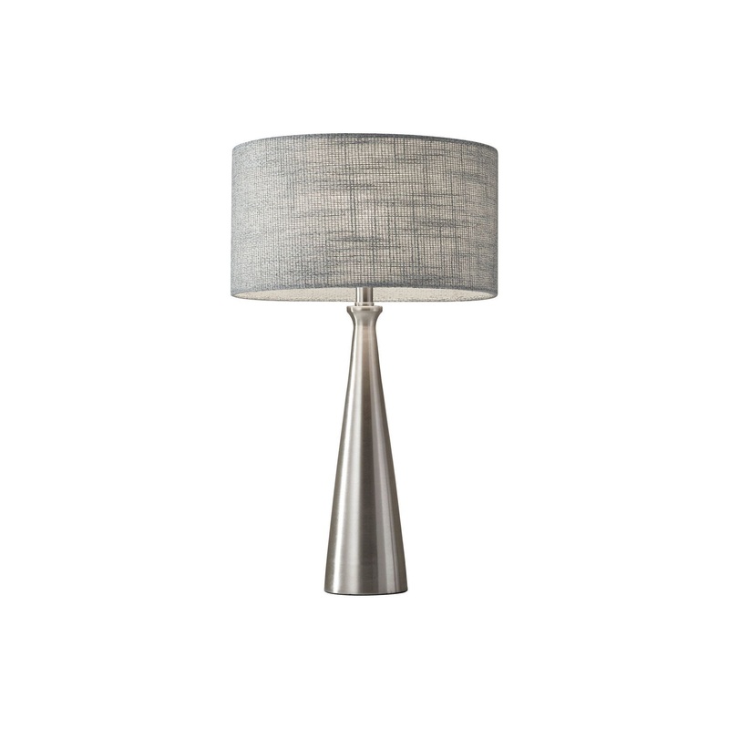 Linda Table Lamp Brushed Steel