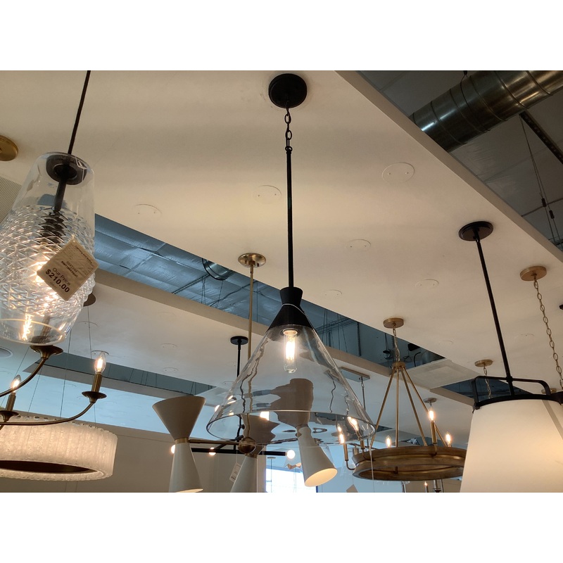 One Light Pendant from the Paloma Collection in Textured Black Finish by Capital Lighting (Clearance Display, Final Sale)