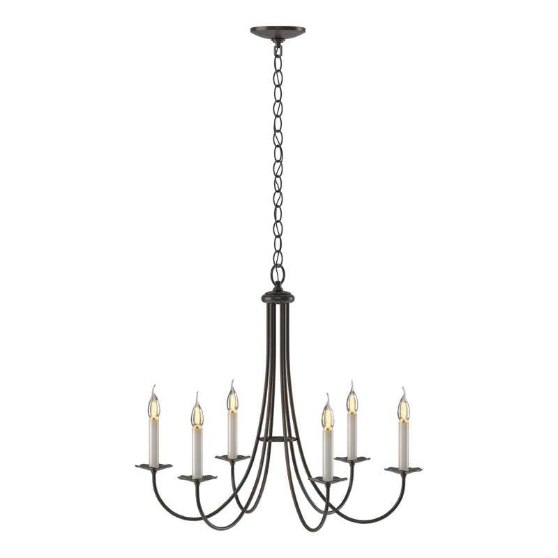 Simple Sweep 6-Arm Chandelier Oil Rubbed Bronze