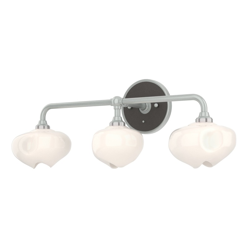 Ume 3-Light Curved Arm Bath Sconce Vintage Platinum Oil Rubbed Bronze