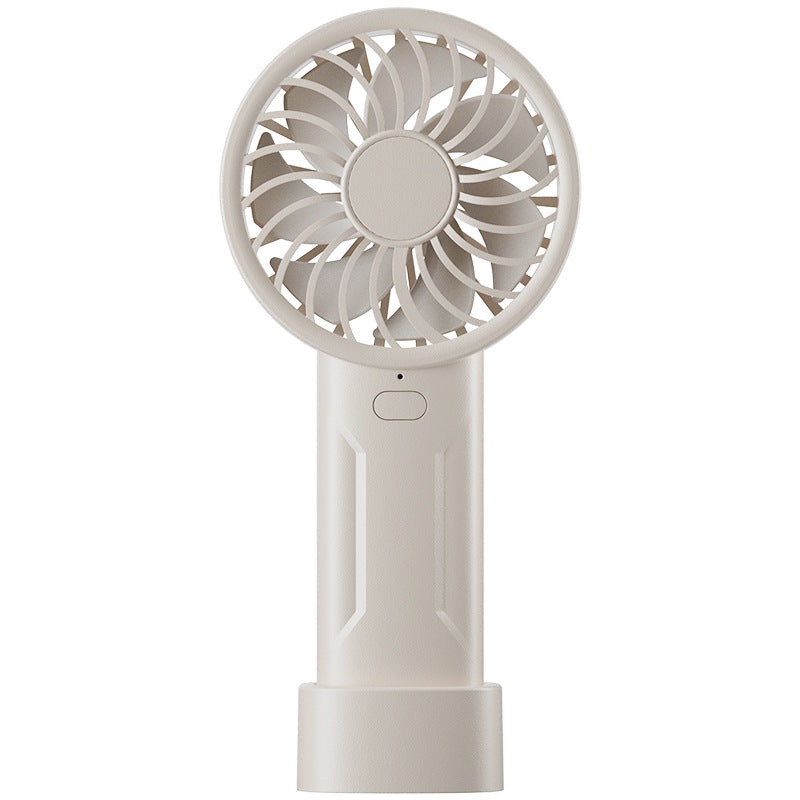 White Mini Portable USB Rechargeable Fan – Quiet Cooling for Desk or Travel