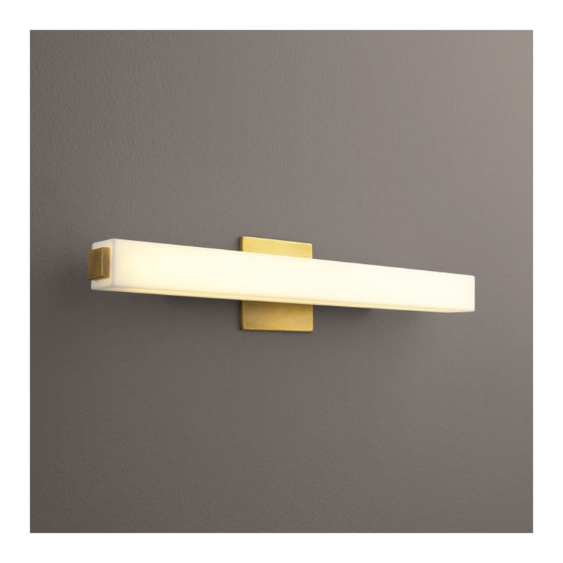 Adelphi Single-Light 12-Watt LED Bathroom Vanity Fixture – Aged Brass