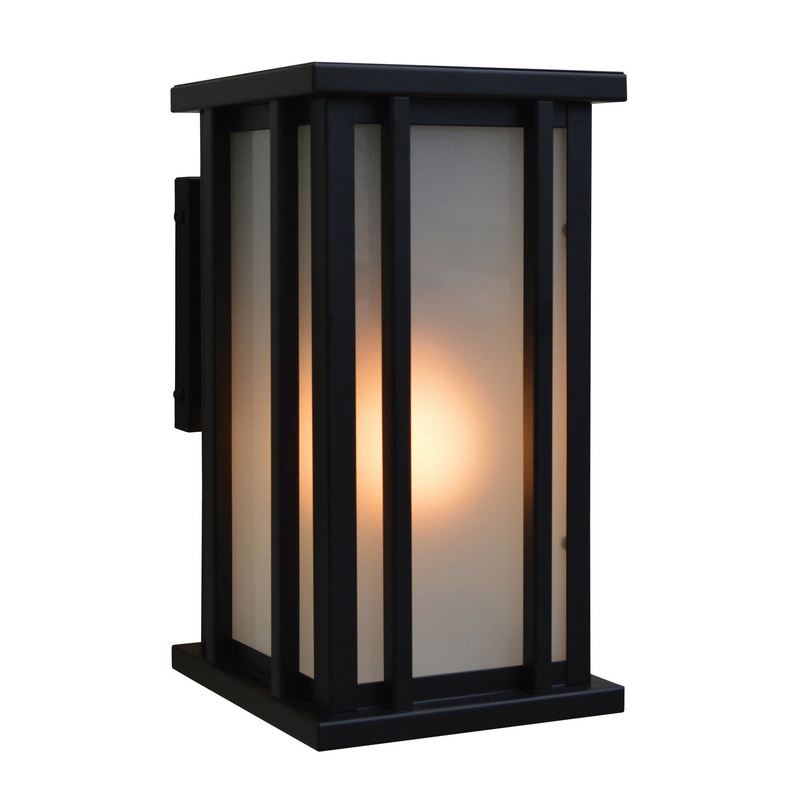 Arroyo GLB-6F-BK Glencoe One Light Wall Mount Satin Black