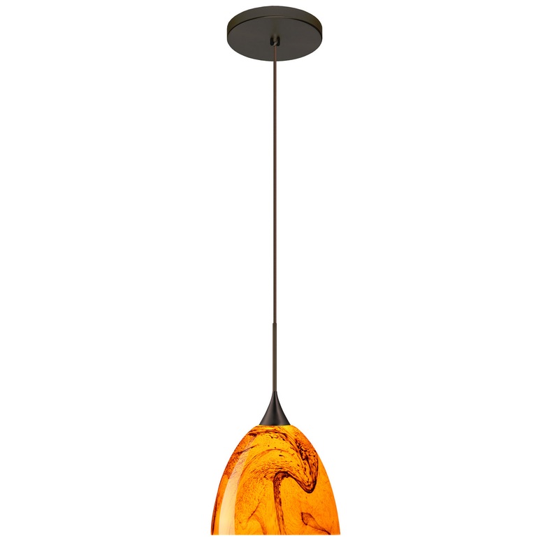 Besa 1XT-7570HB-BR Sasha One Light Pendant Bronze (Discontinued)