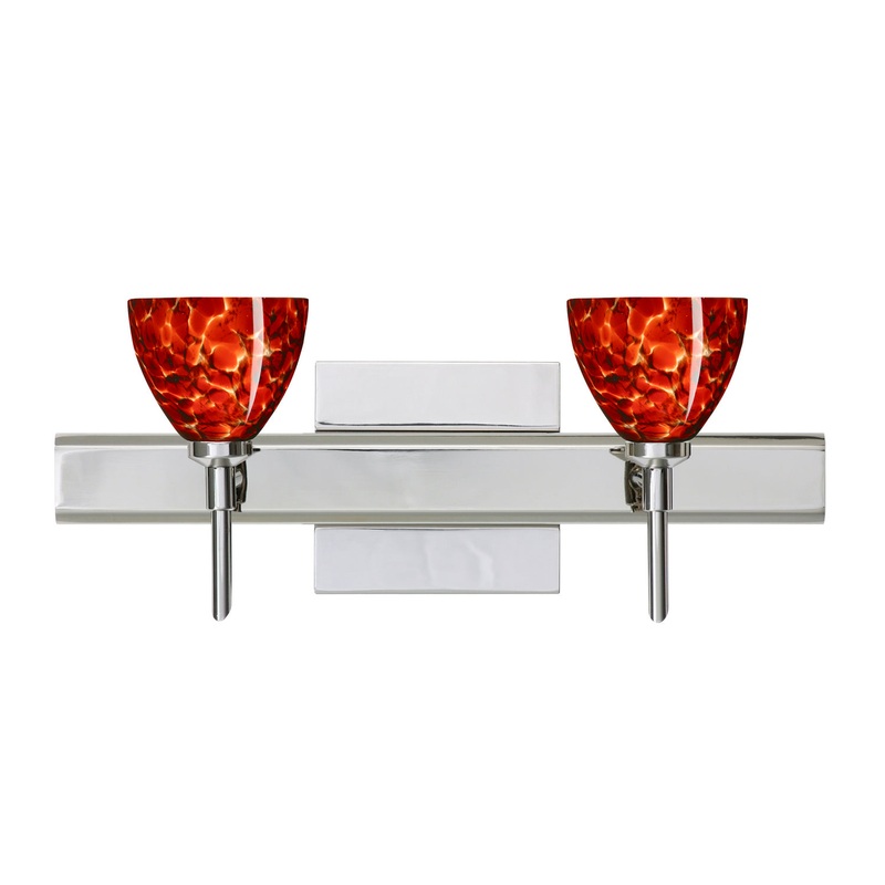 Besa 2SW-185841-CR-SQ Divi Two Light Wall Sconce Chrome (Discontinued)