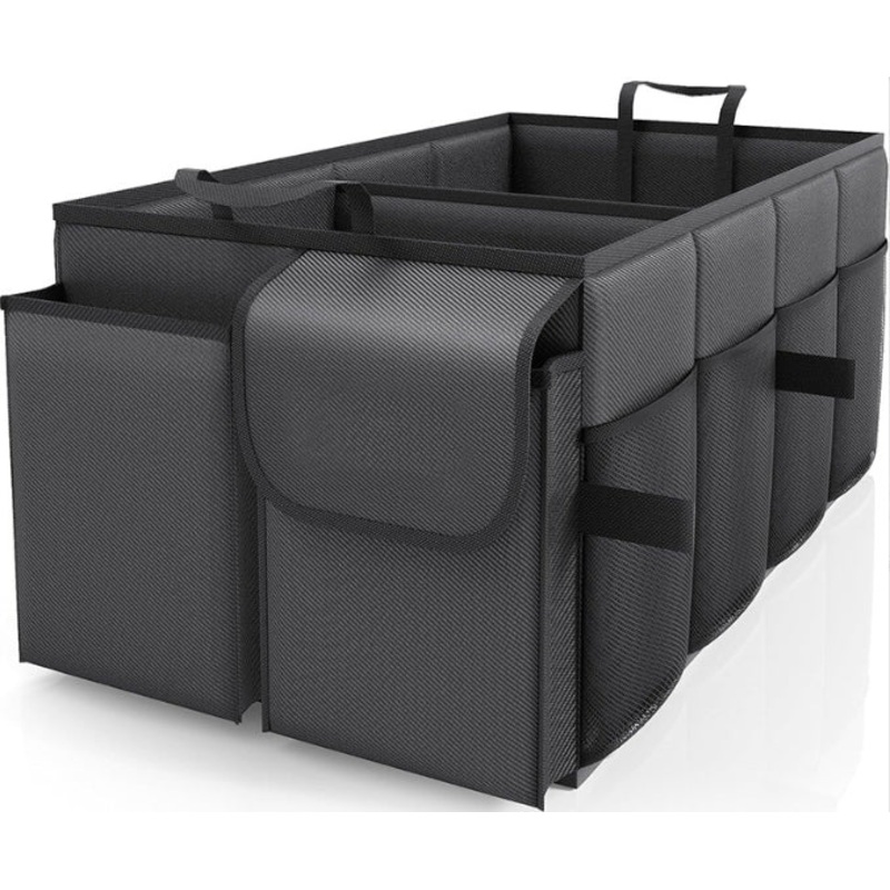 Black Car Trunk Storage Box – Foldable Organizer