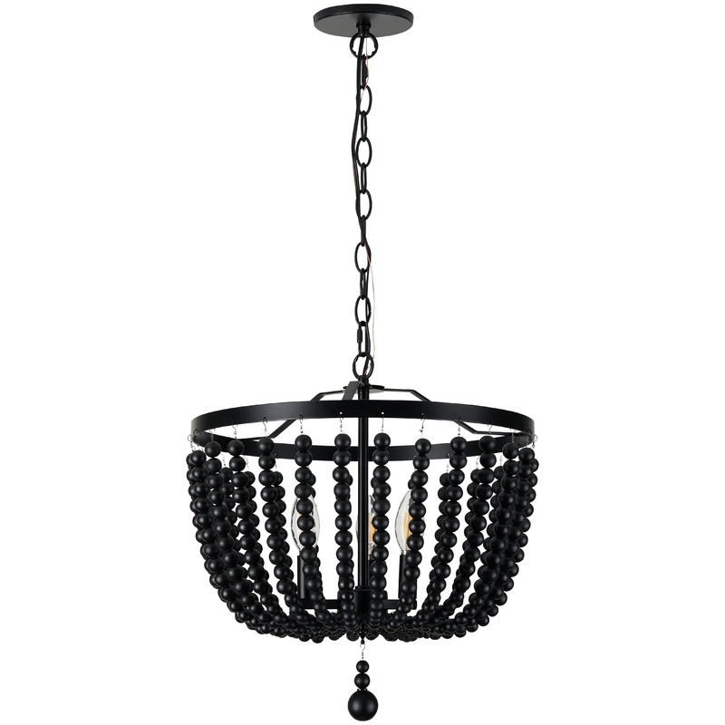 Bridget 3-Light Pendant Matte Black