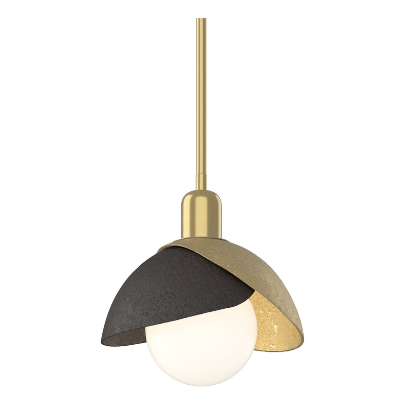 Brooklyn Double Shade Mini Pendant Modern Brass Oil Rubbed Bronze