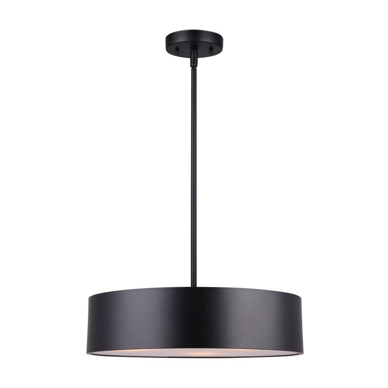Canarm IPL318A03BK16 Dexter Three Light Pendant Matte Black