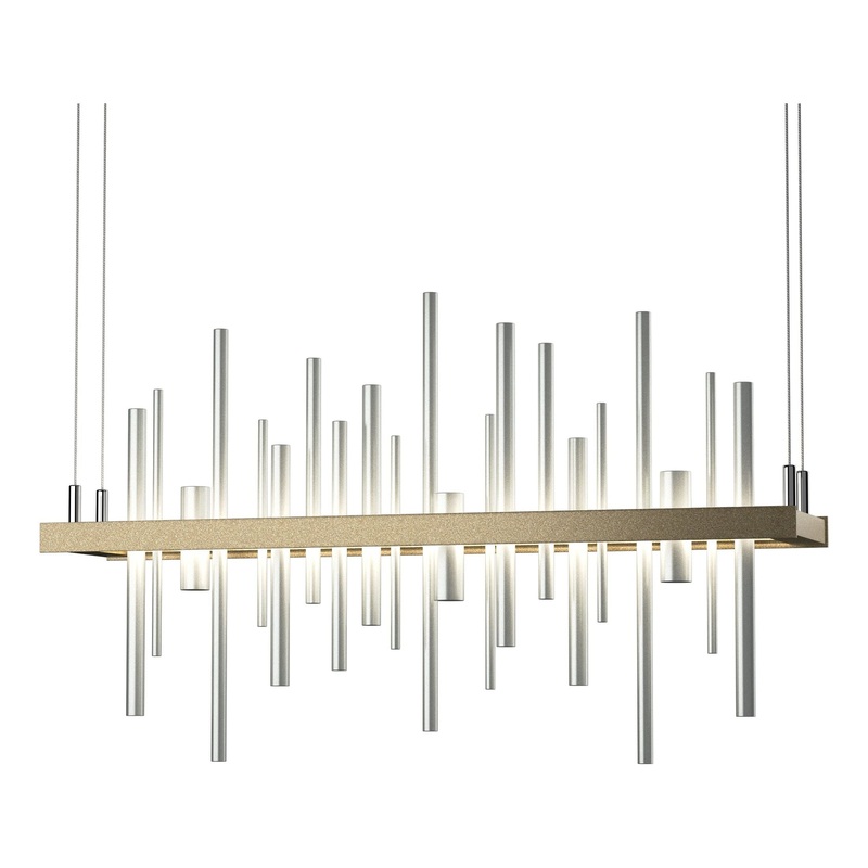 Cityscape LED Pendant Soft Gold Vintage Platinum