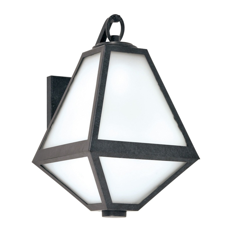 Crystorama GLA-9701-OP-BC Glacier One Light Outdoor Wall Sconce Black Charcoal