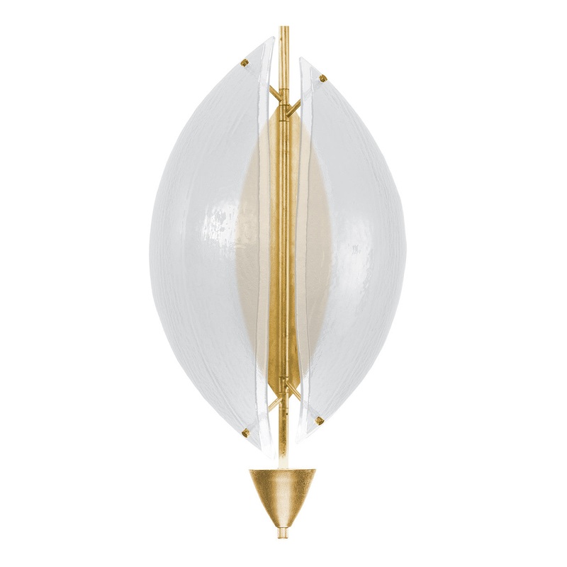 Embark 23.75″H Sconce Gold Leaf/Clear