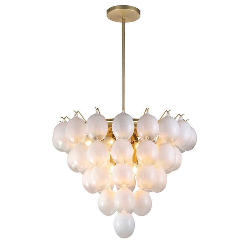 Globo Chandelier – Ombre White / 32.50