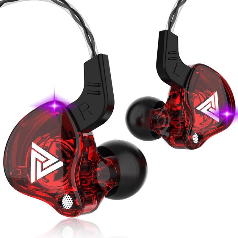 Hi-Res Audio In-Ear Monitor Earphones – Ergonomic Design, Dynamic Driver, with Mic & 3.5mm Jack(red)
