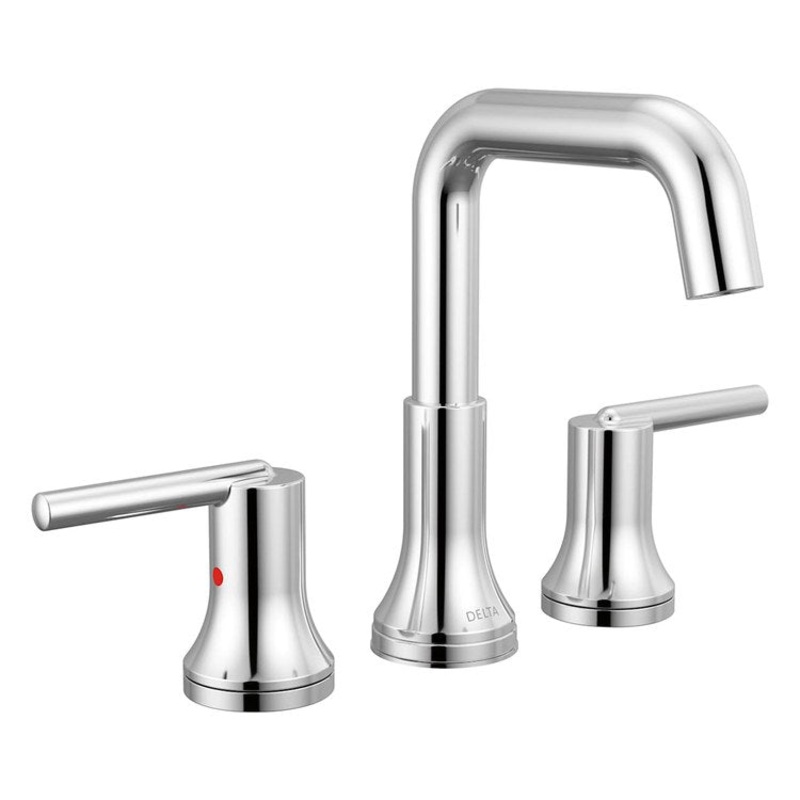 Lavatory Faucet Trinsic Widespread 2 Lever Chrome 1.2 Gallons per Minute Deck Mount Pop-Up 3 Hole