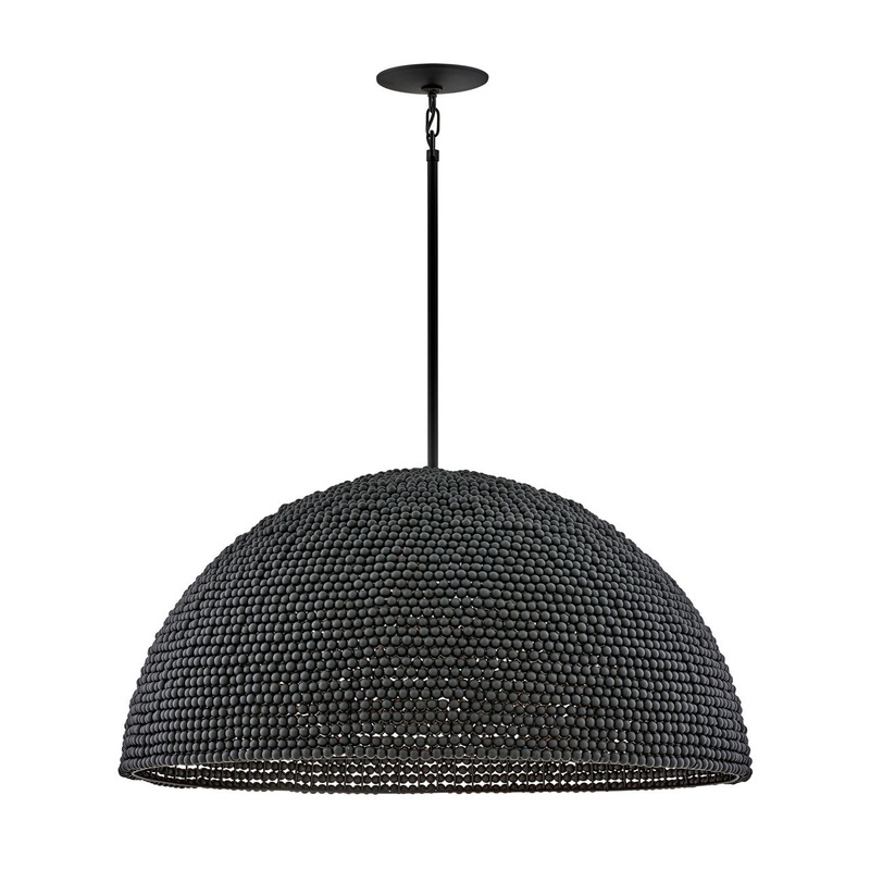 LED Chandelier from the Dalia Collection in Black Finish by Hinkley