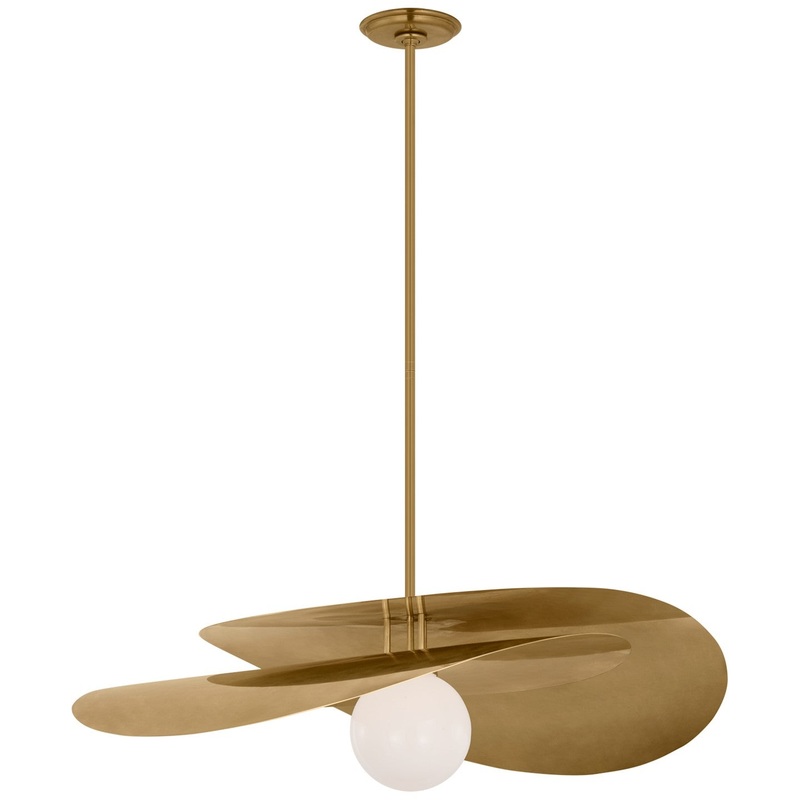 LED Pendant from the Mahalo Collection in Hand-Rubbed Antique Brass Finish by Visual Comfort Signature