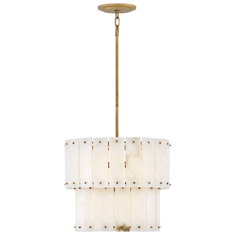 LED Semi-Flush Mount from the Simone Collection in Burnished Gold Finish by Fredrick Ramond