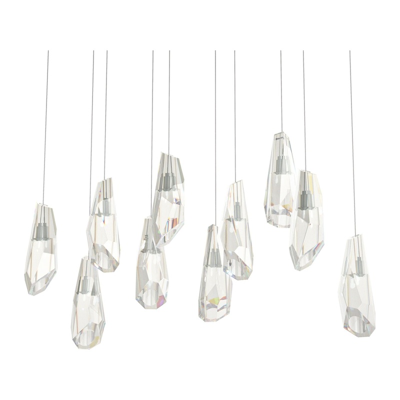 Luma 10-Light Large Crystal Pendant Vintage Platinum
